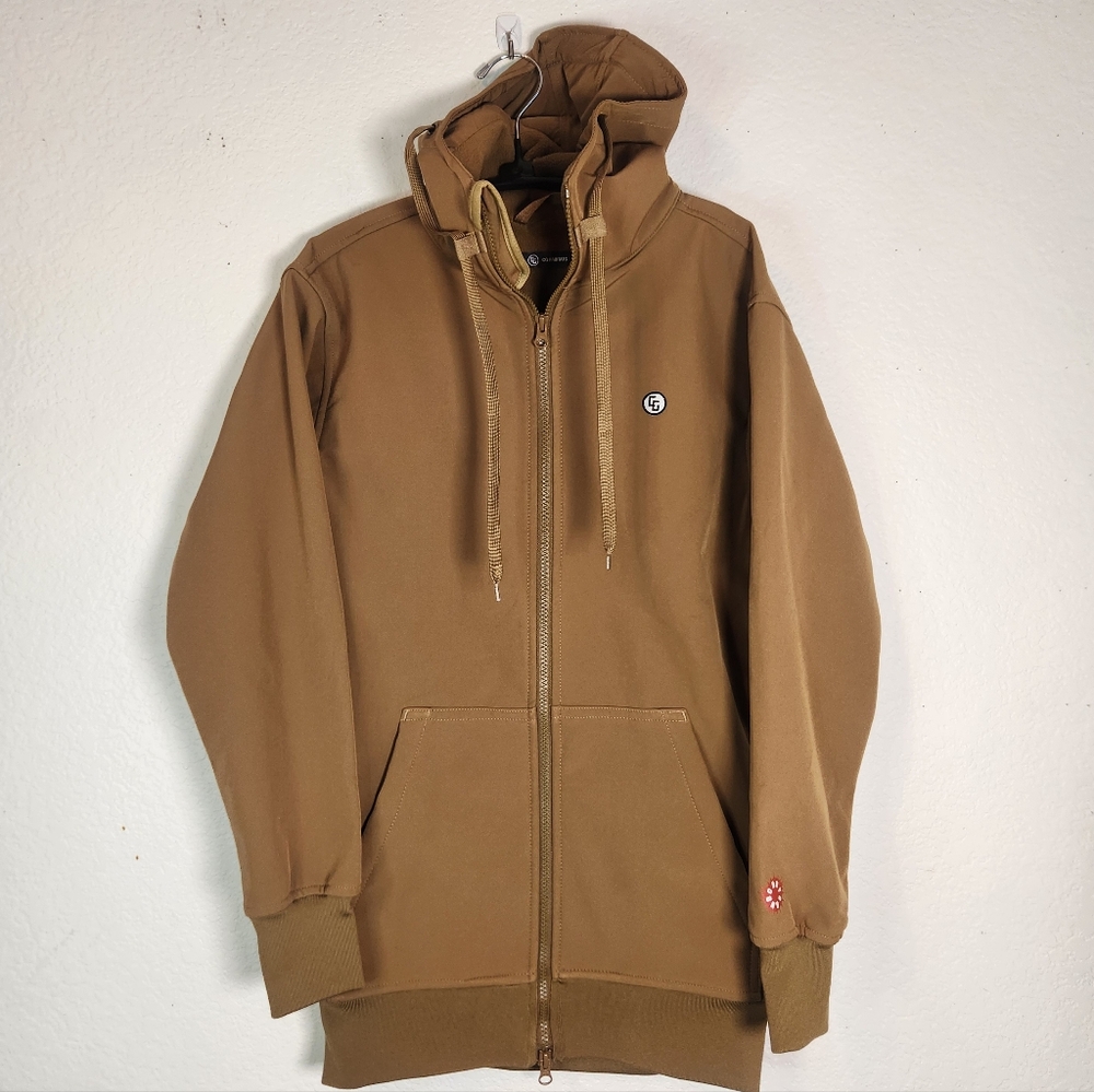 CG Habitats Tech Zip Men's Coyote Brown Hoodie,‎ Size S